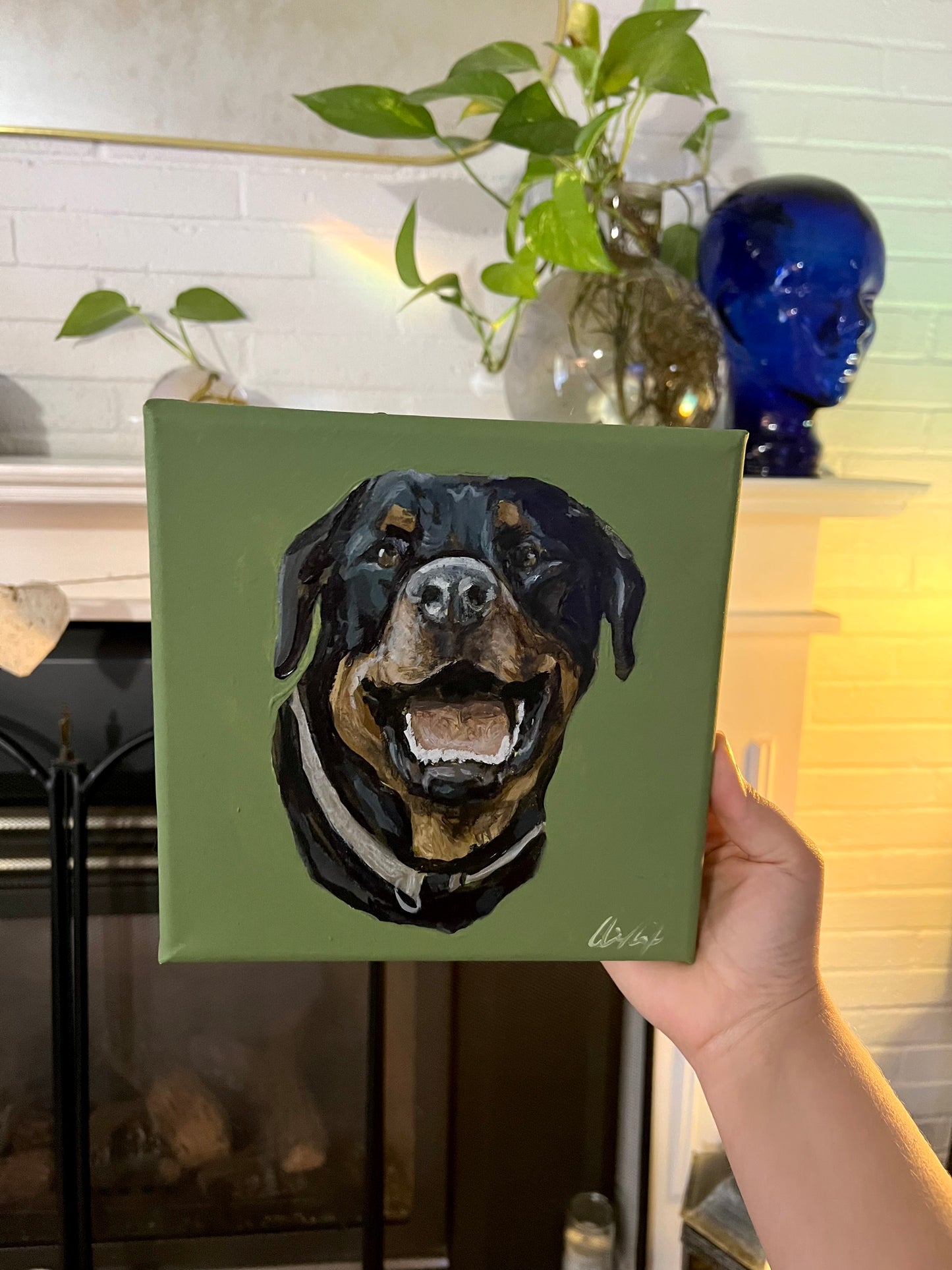 Custom pet portrait 8x8