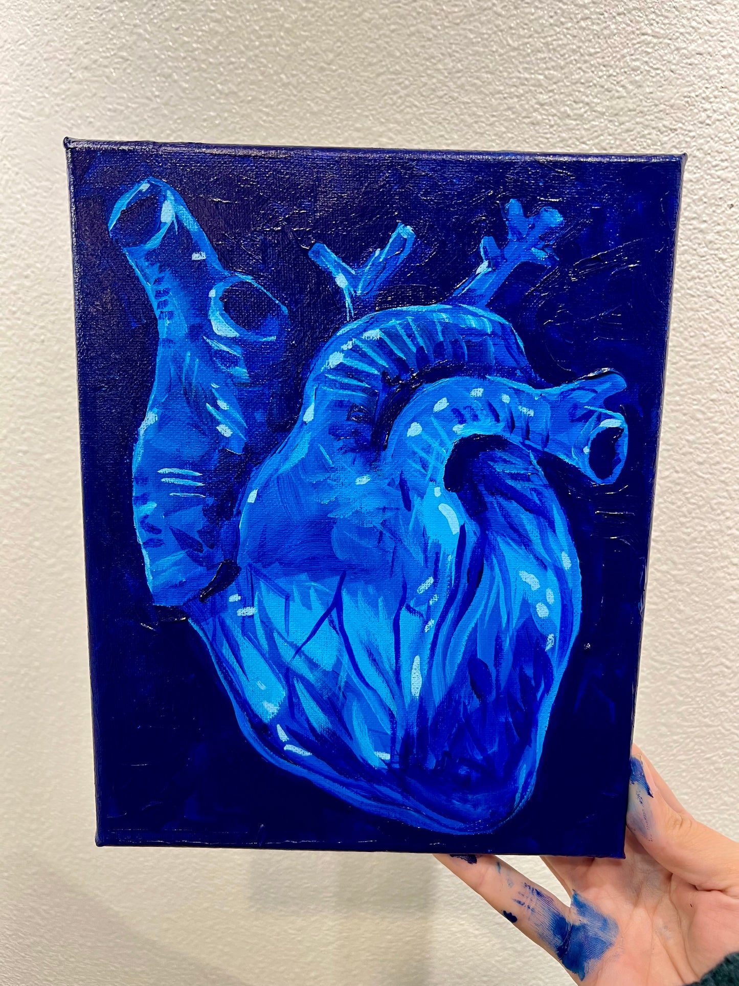 Blue anatomical heart
