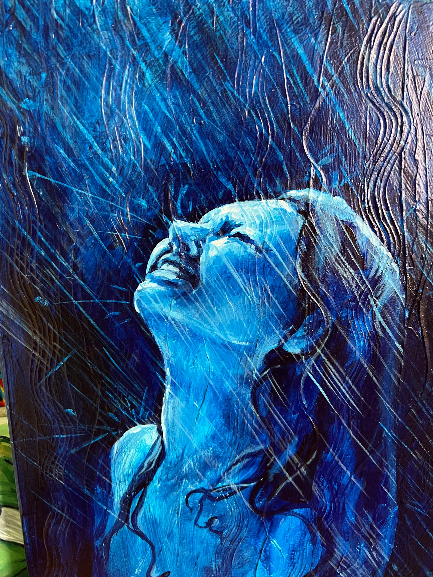 Blue Rain original painting