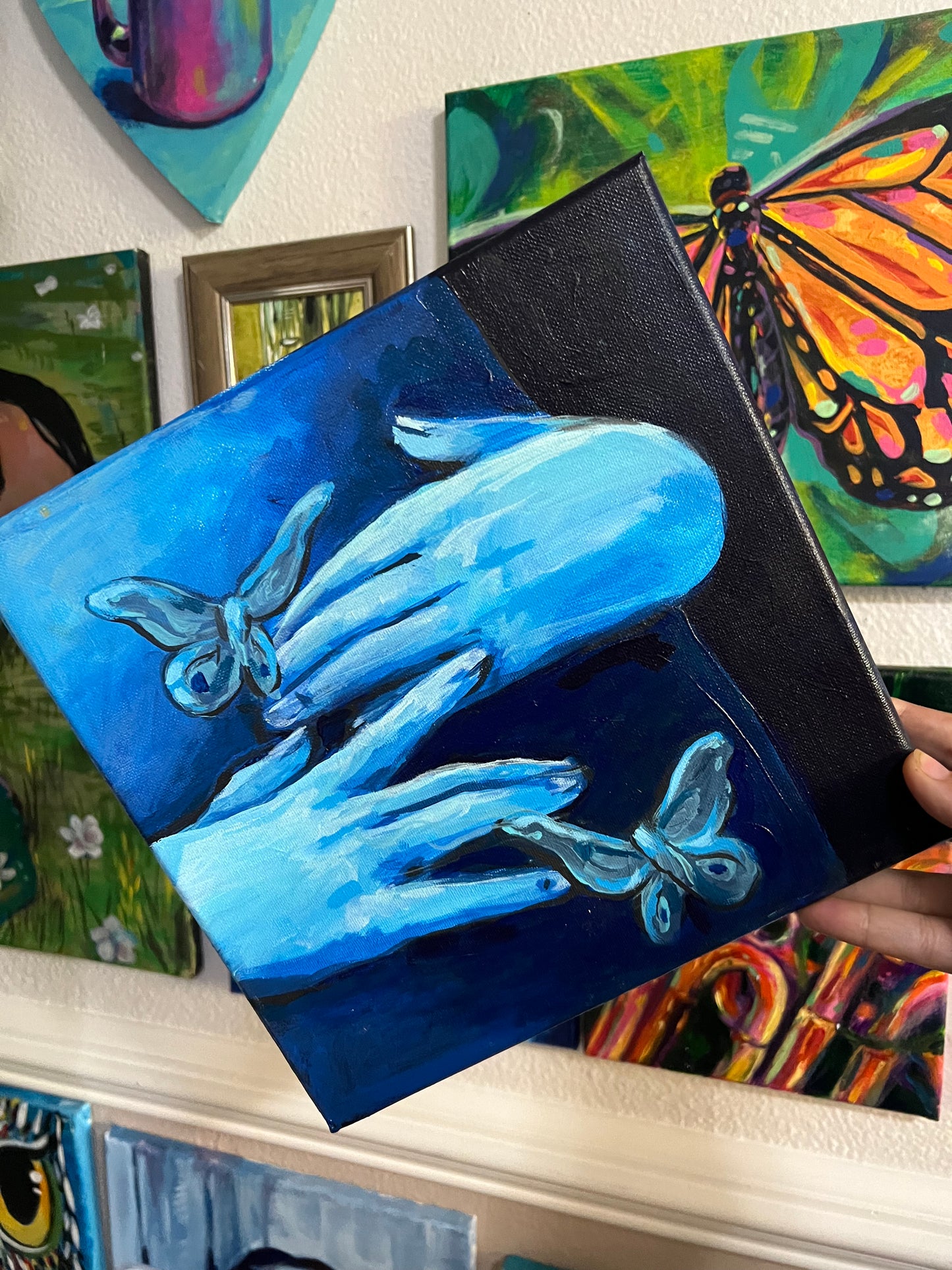 Nervous hands painting