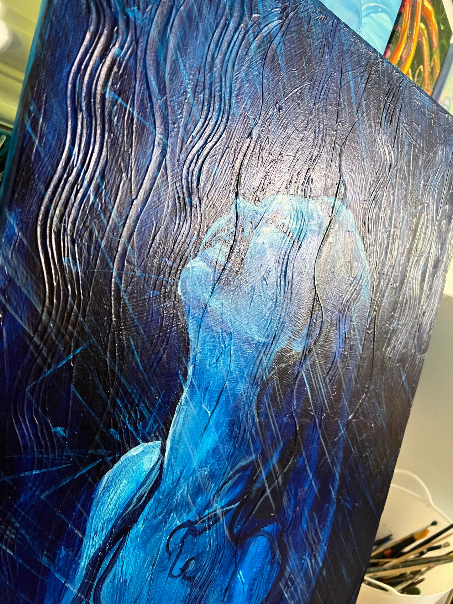 Blue Rain original painting