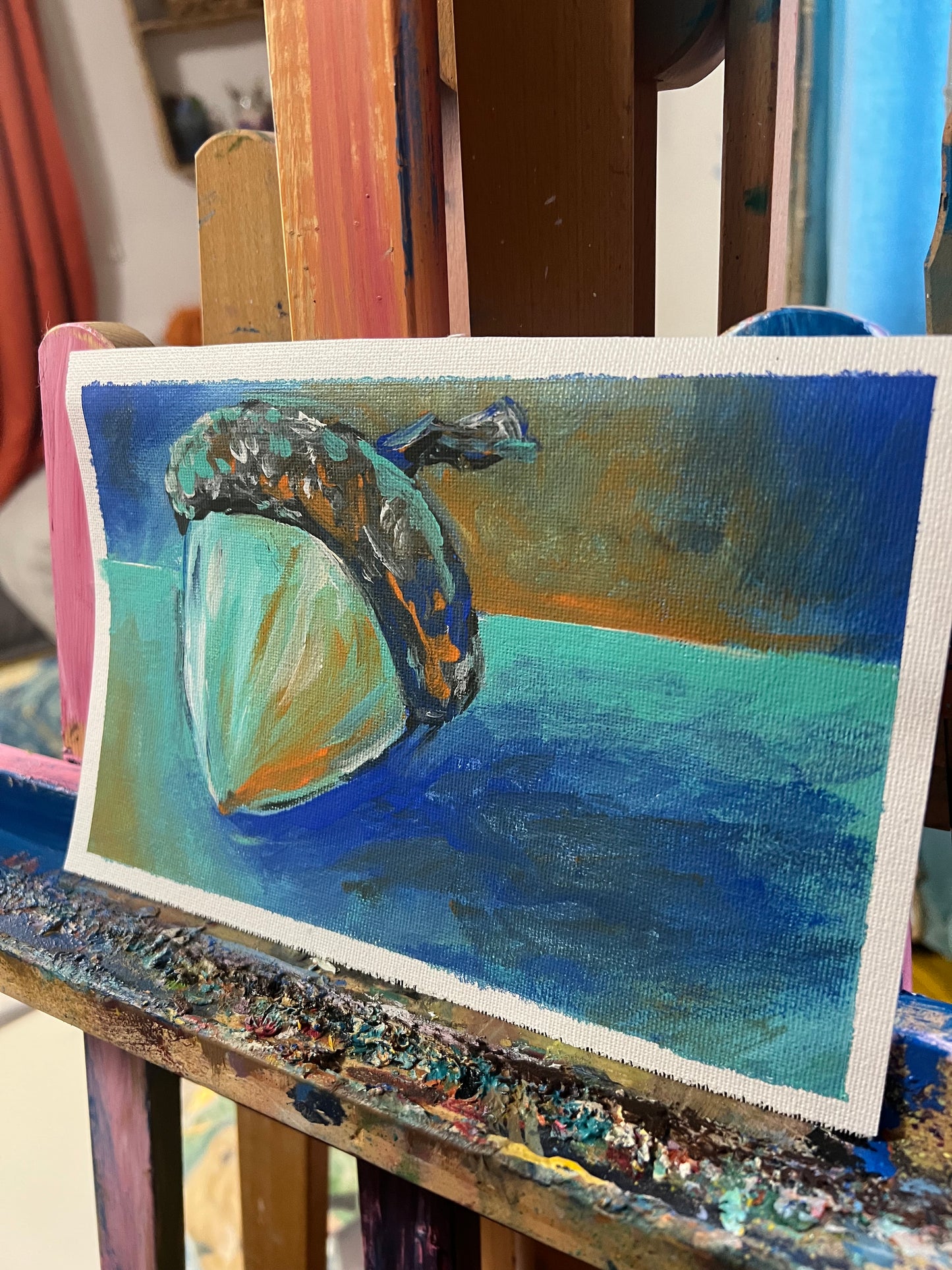 Acorn acrylic study
