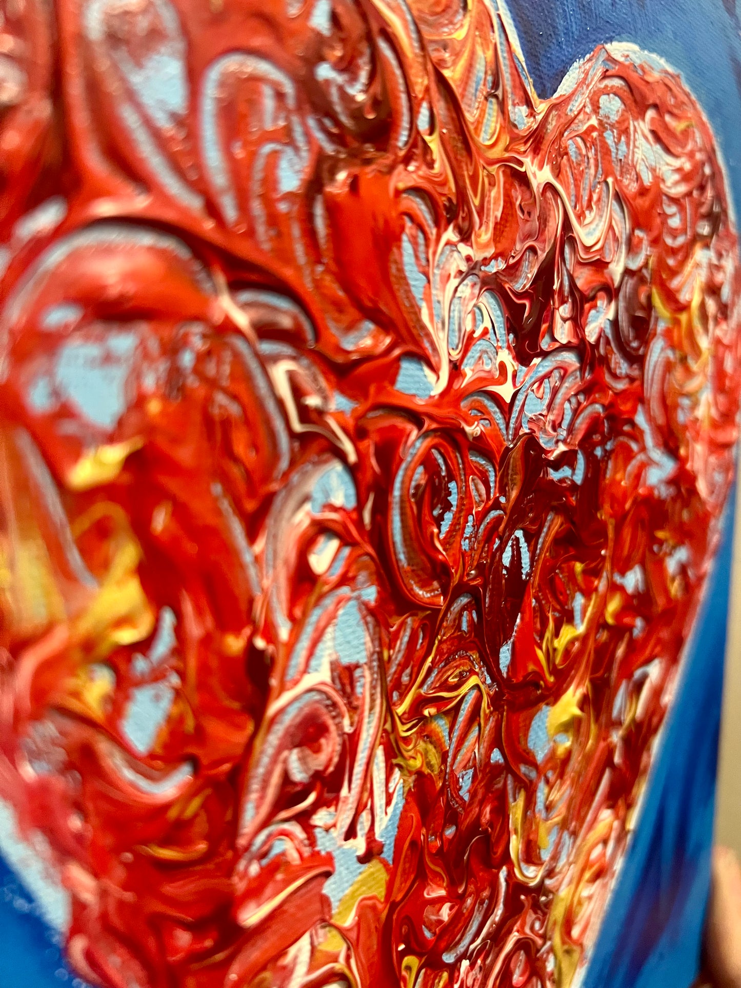 Love Heart textured painting