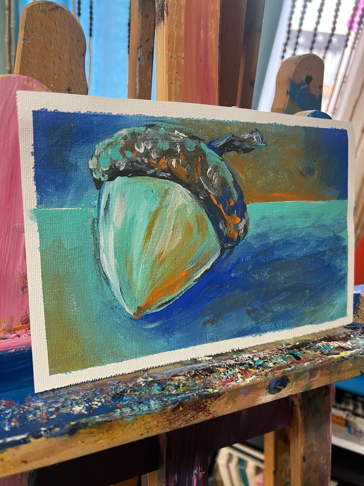 Acorn acrylic study