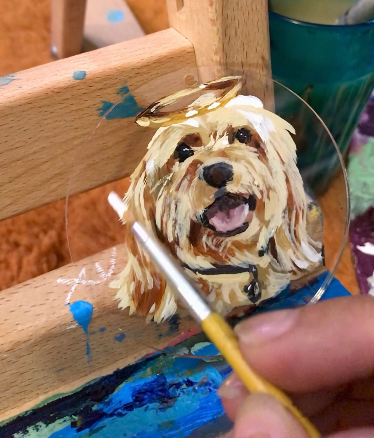 Custom “Pet Ornament” on crystal clear acrylic