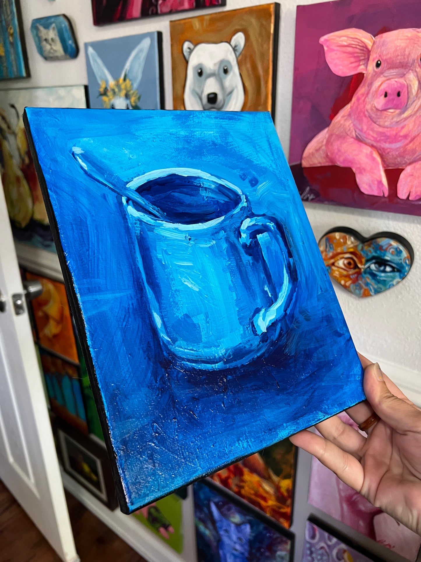 Blue mug painting