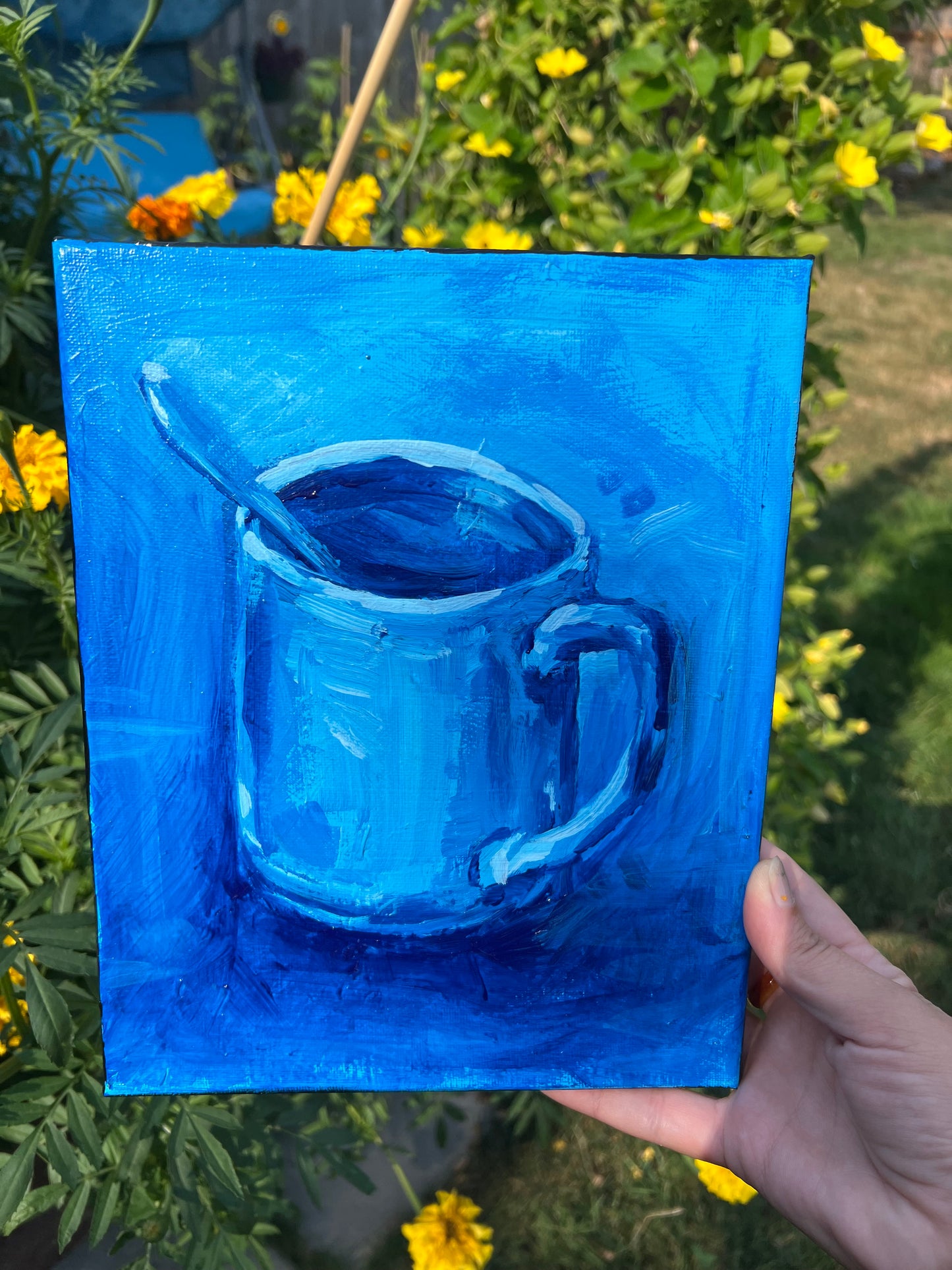 Blue mug painting