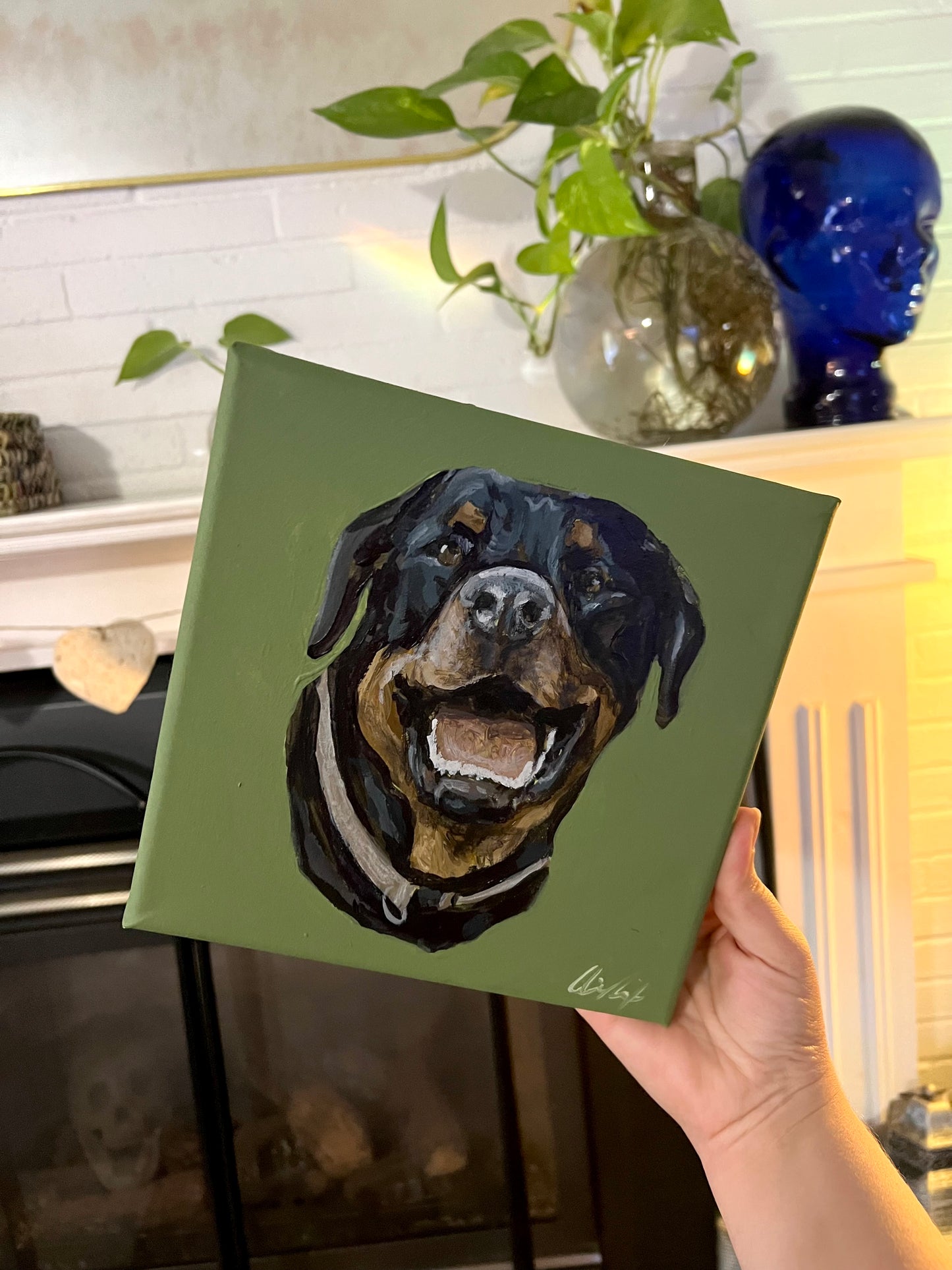 Custom pet portrait 8x8