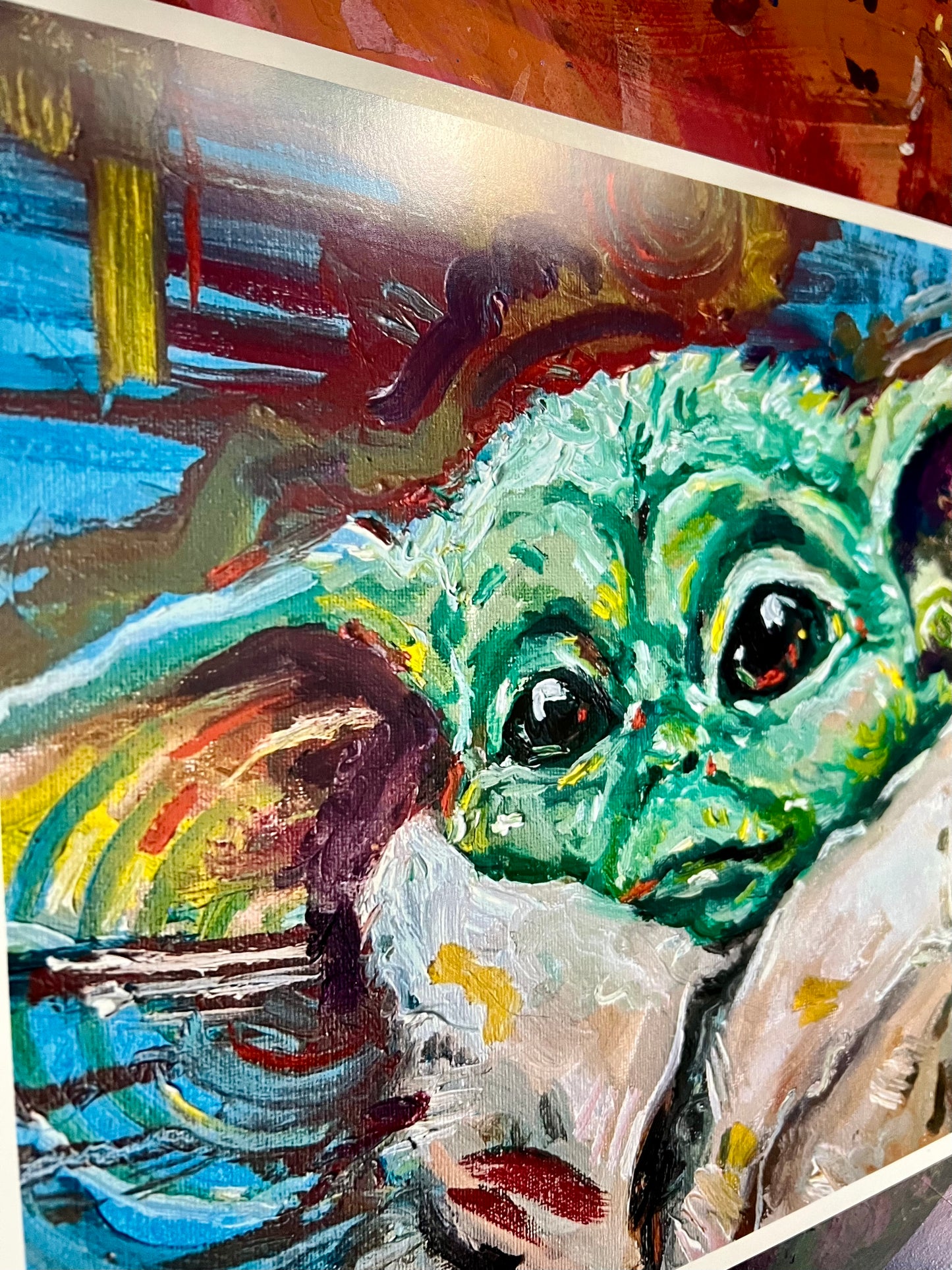 Baby YodaGrogu Art Print