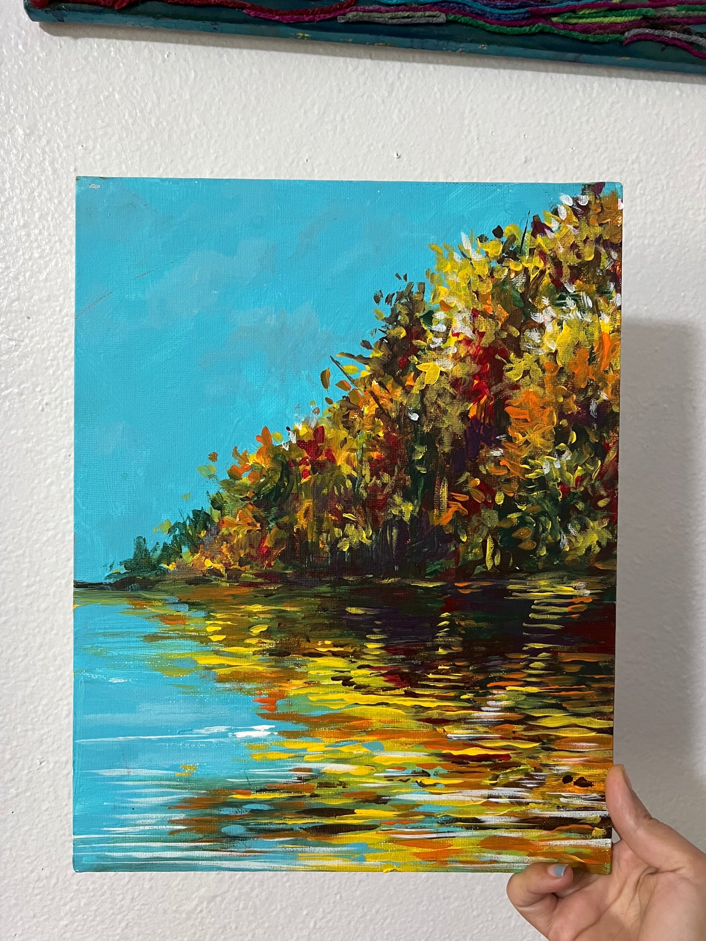 Fall waterside reflection