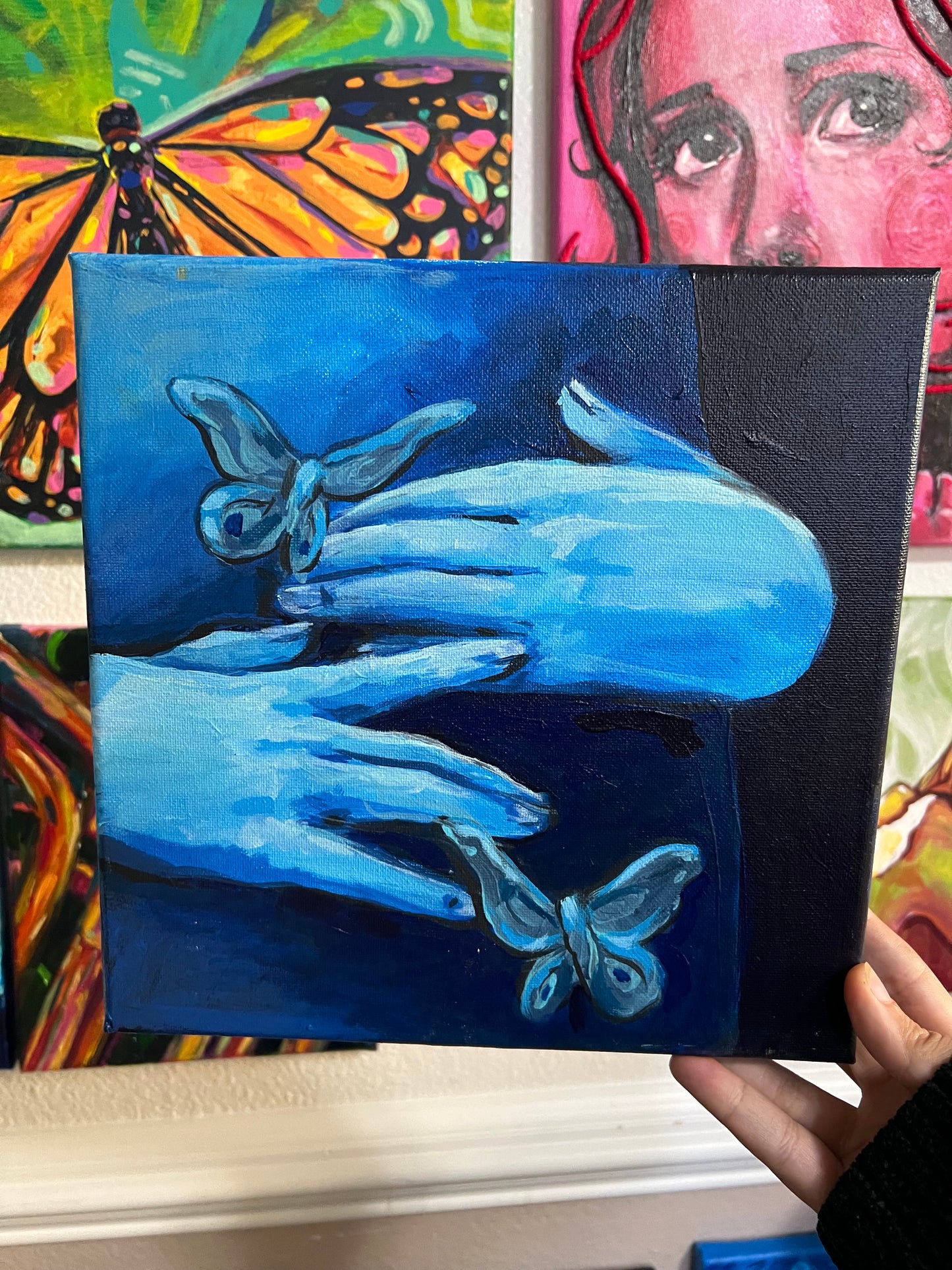 Nervous hands painting