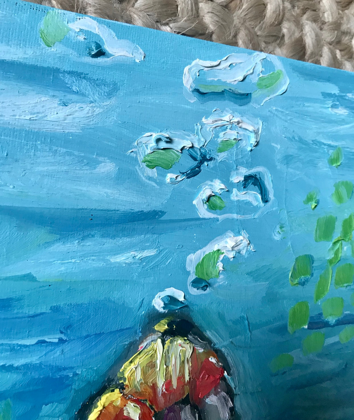 Colorful dive turtle