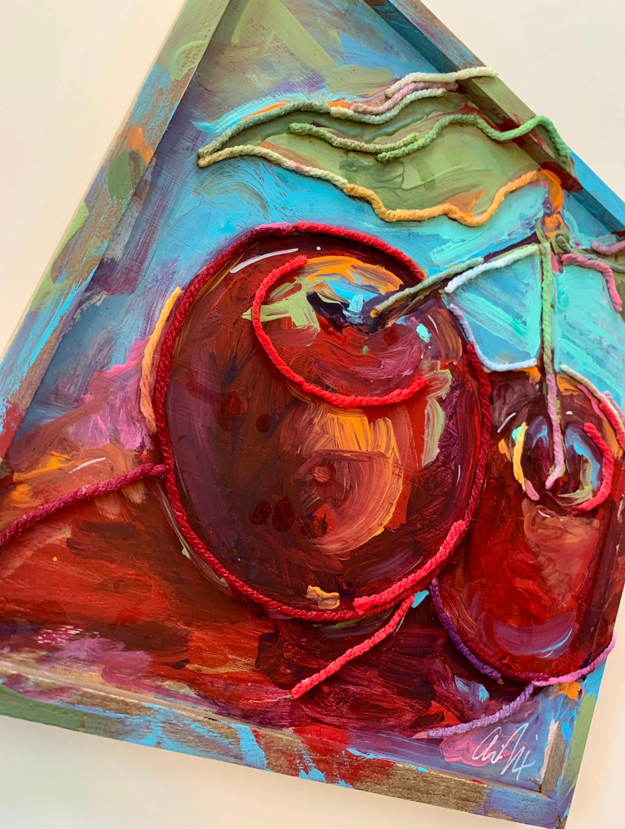 “Cherry mixed” media painting