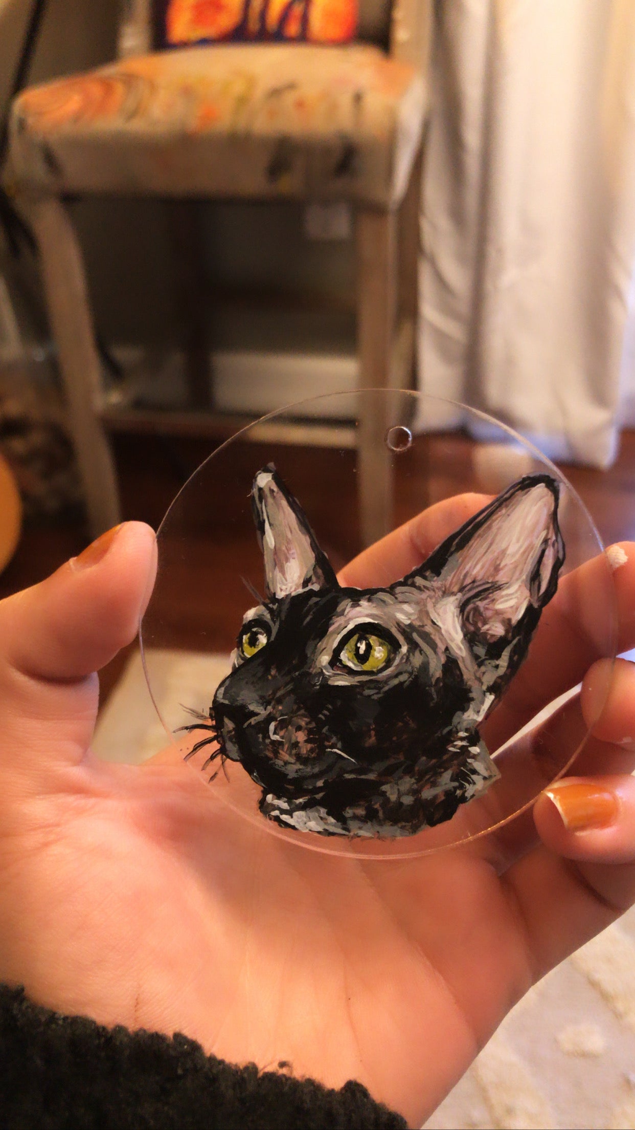 Custom “Pet Ornament” on crystal clear acrylic