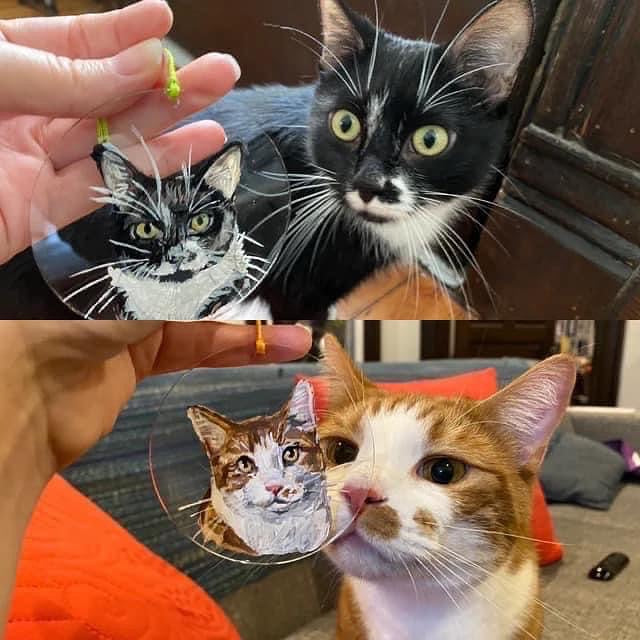 Custom “Pet Ornament” on crystal clear acrylic