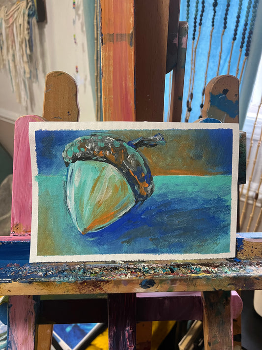 Acorn acrylic study