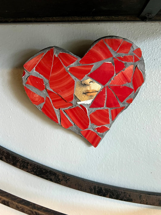 Speak Love mosaic heart