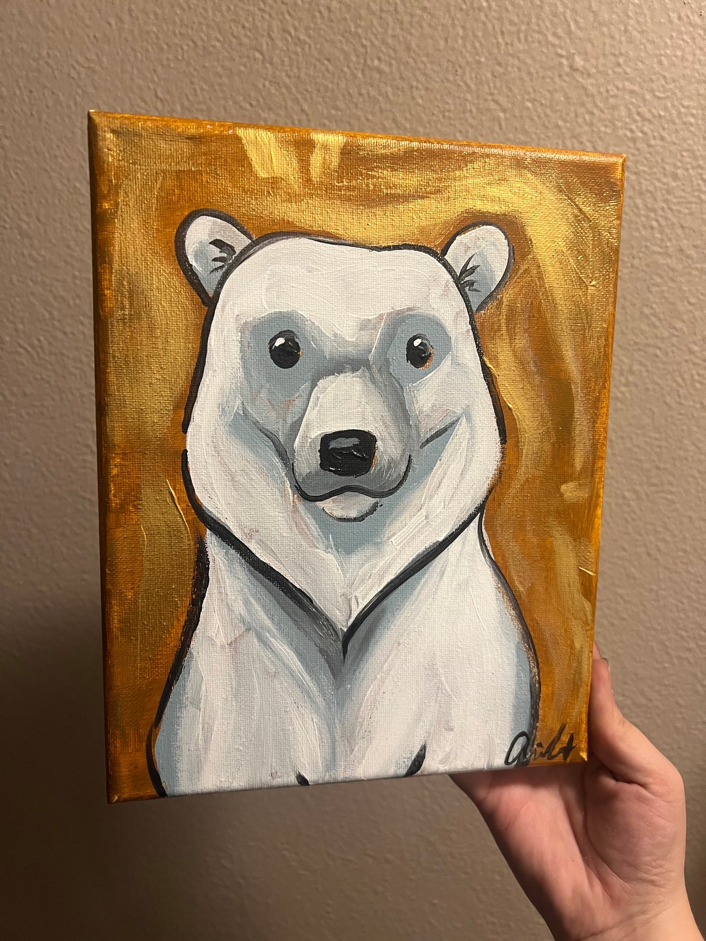 Golden polar bear