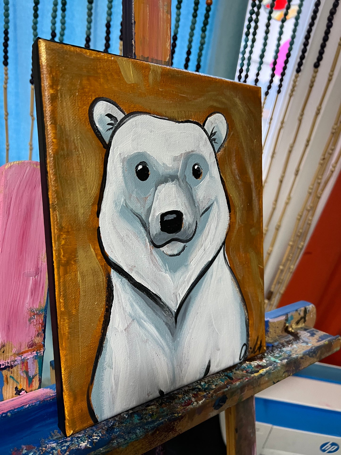 Golden polar bear