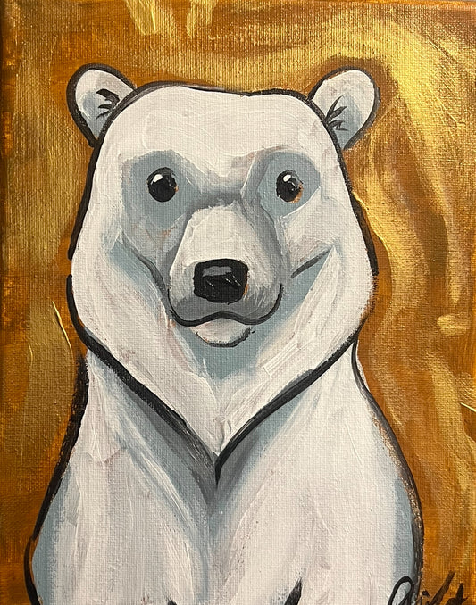 Golden polar bear