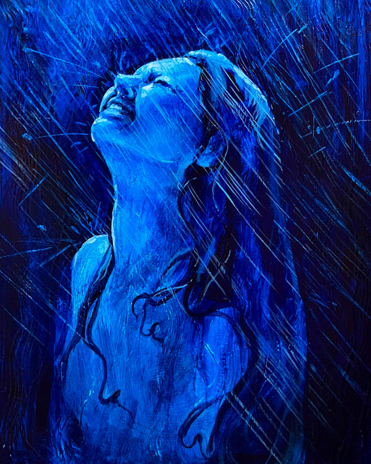 Blue Rain ART PRINT