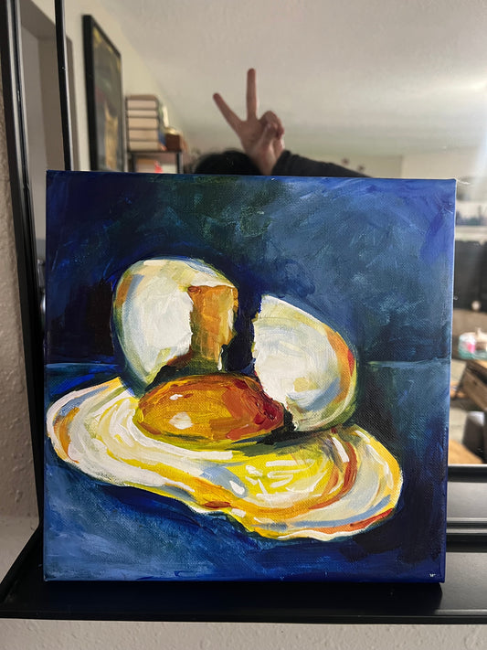Cracked egg painting