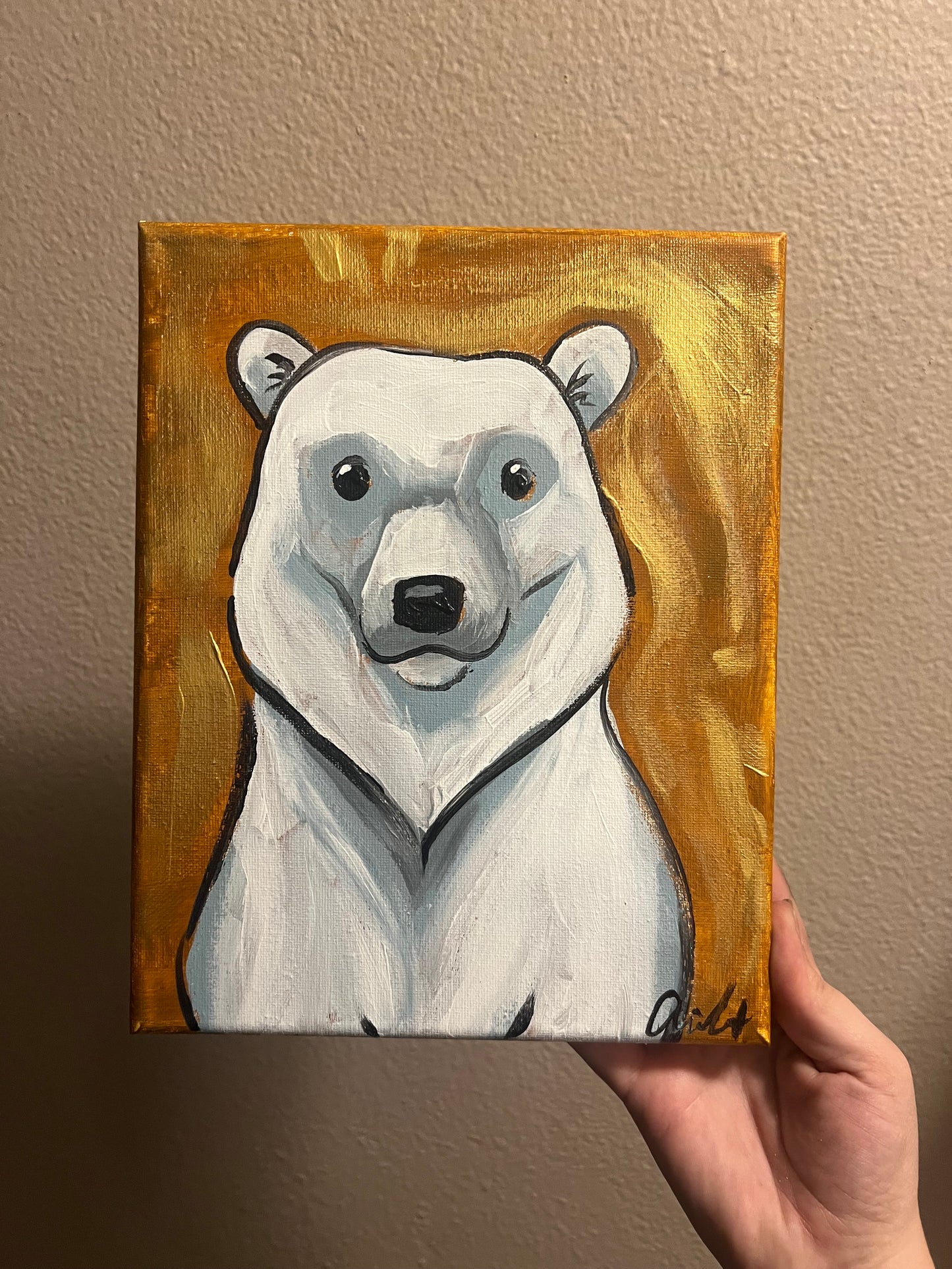 Golden polar bear