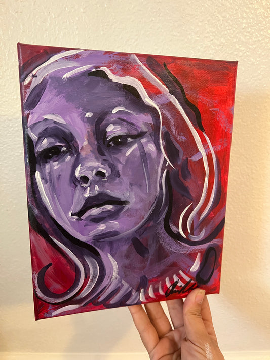 Purple portrait of a woman