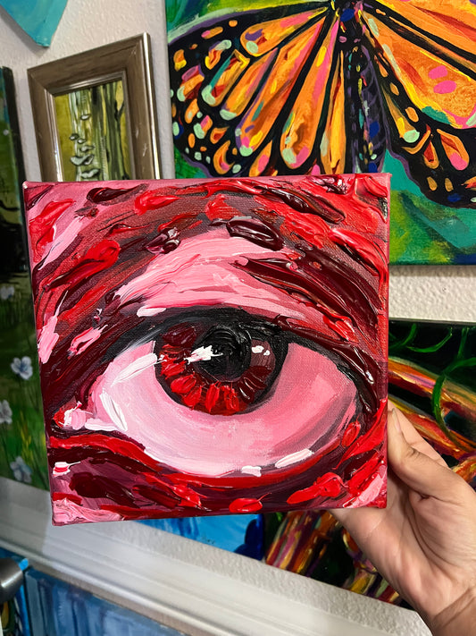 Red eye painting