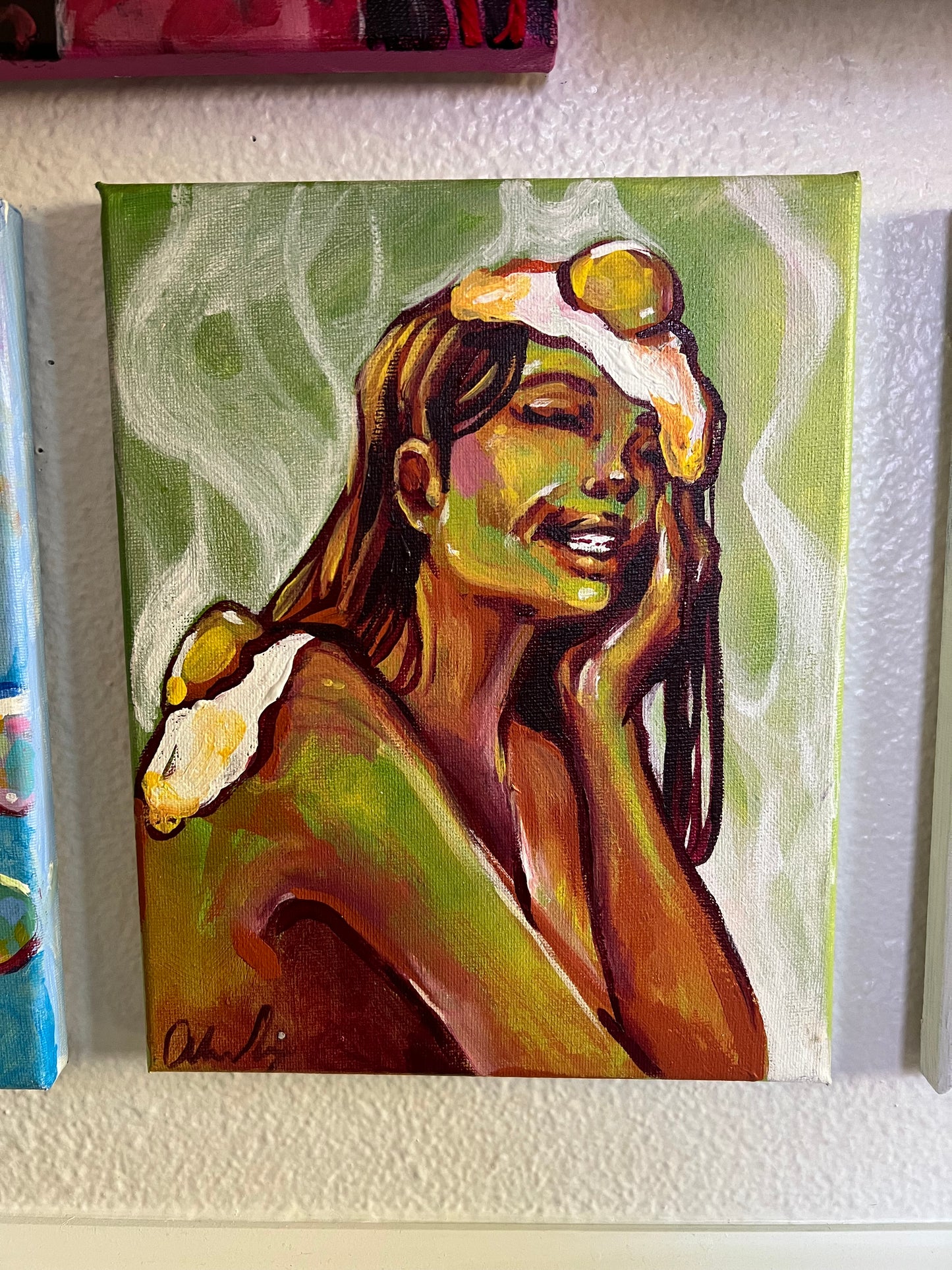 Fried acrylic painting