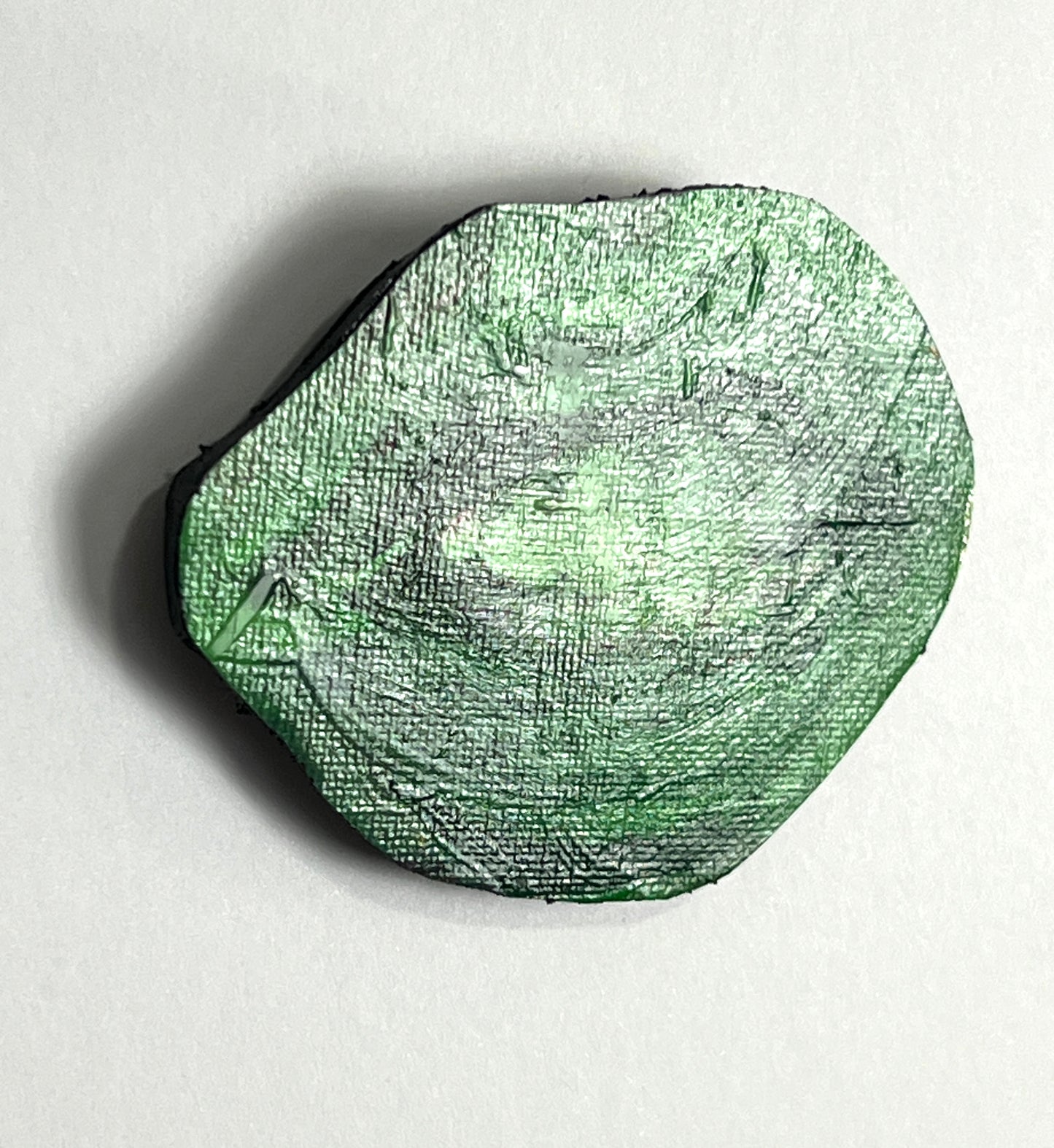 Green mouth mixed media painting
