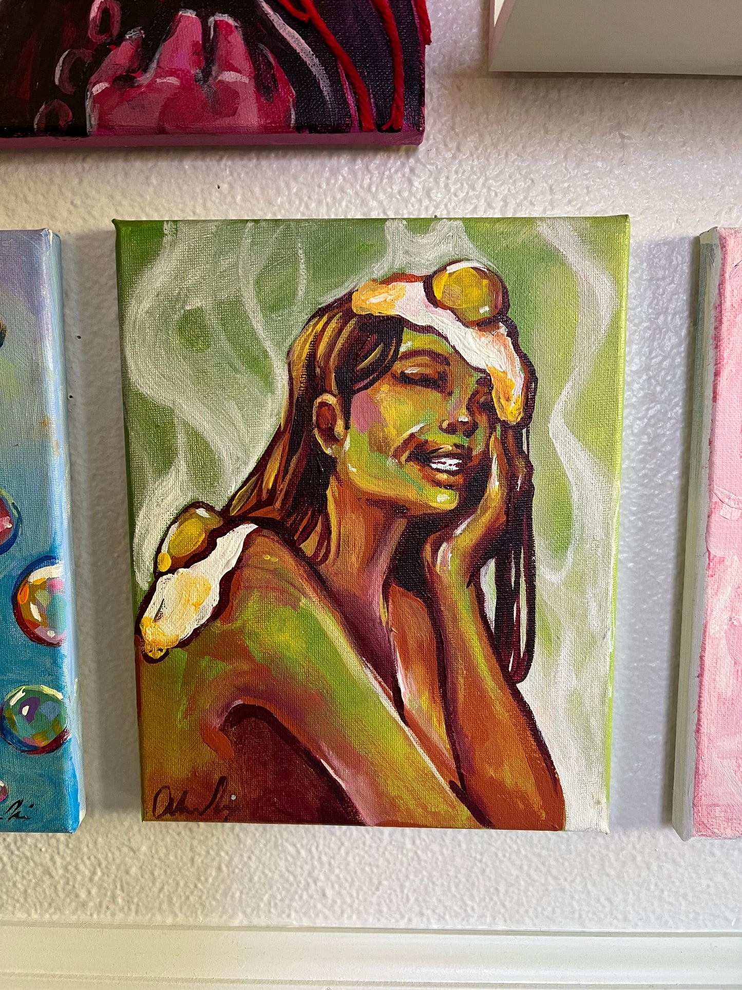 Fried acrylic painting