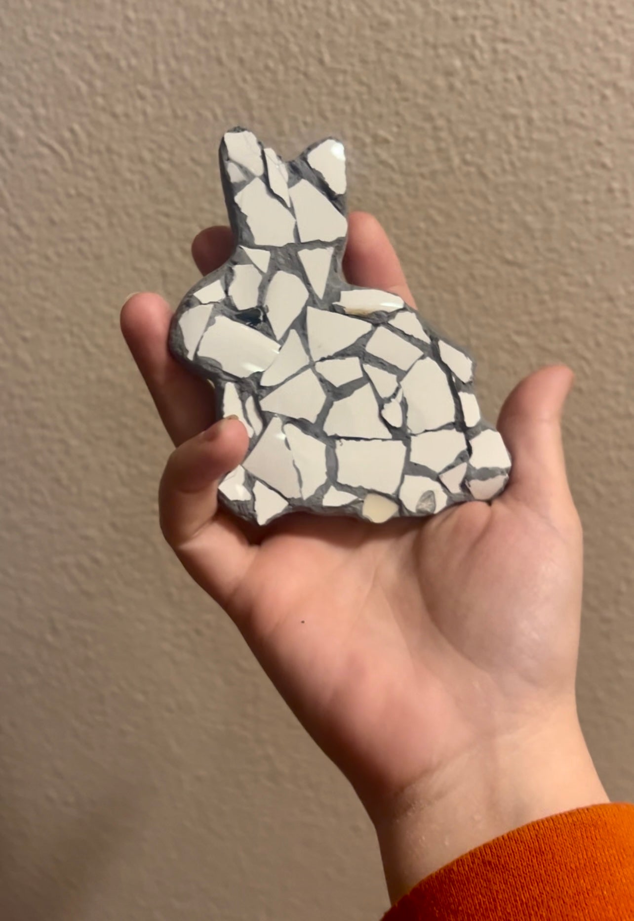 Mosaic Rabbit Pair wall hangings