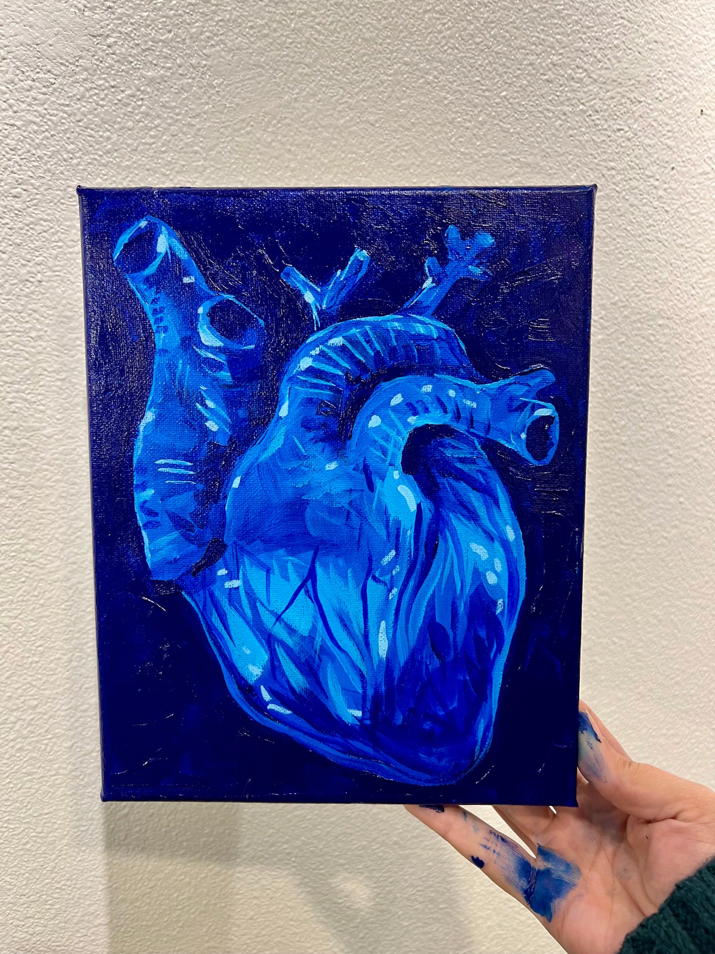 Blue anatomical heart