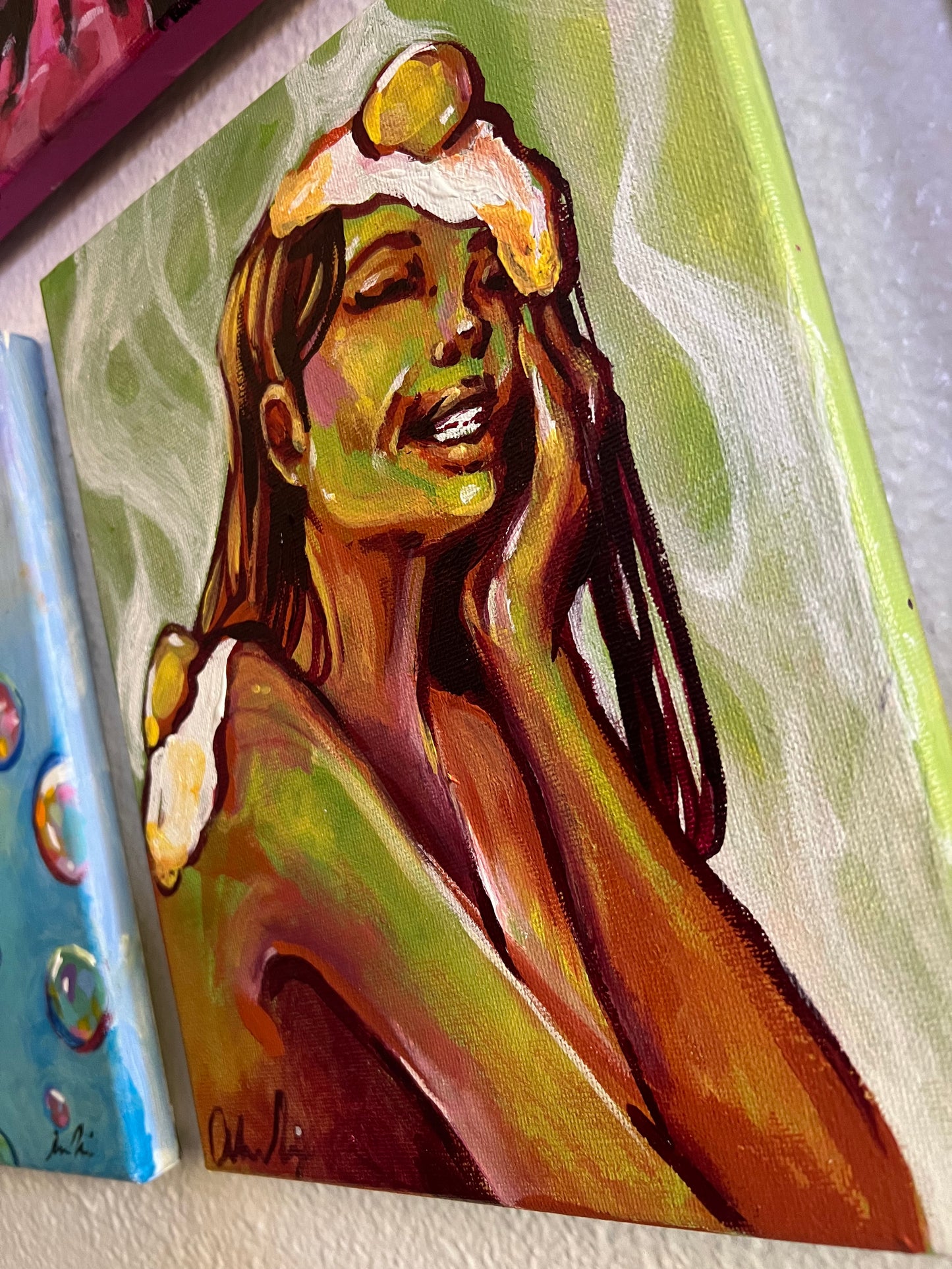 Fried acrylic painting