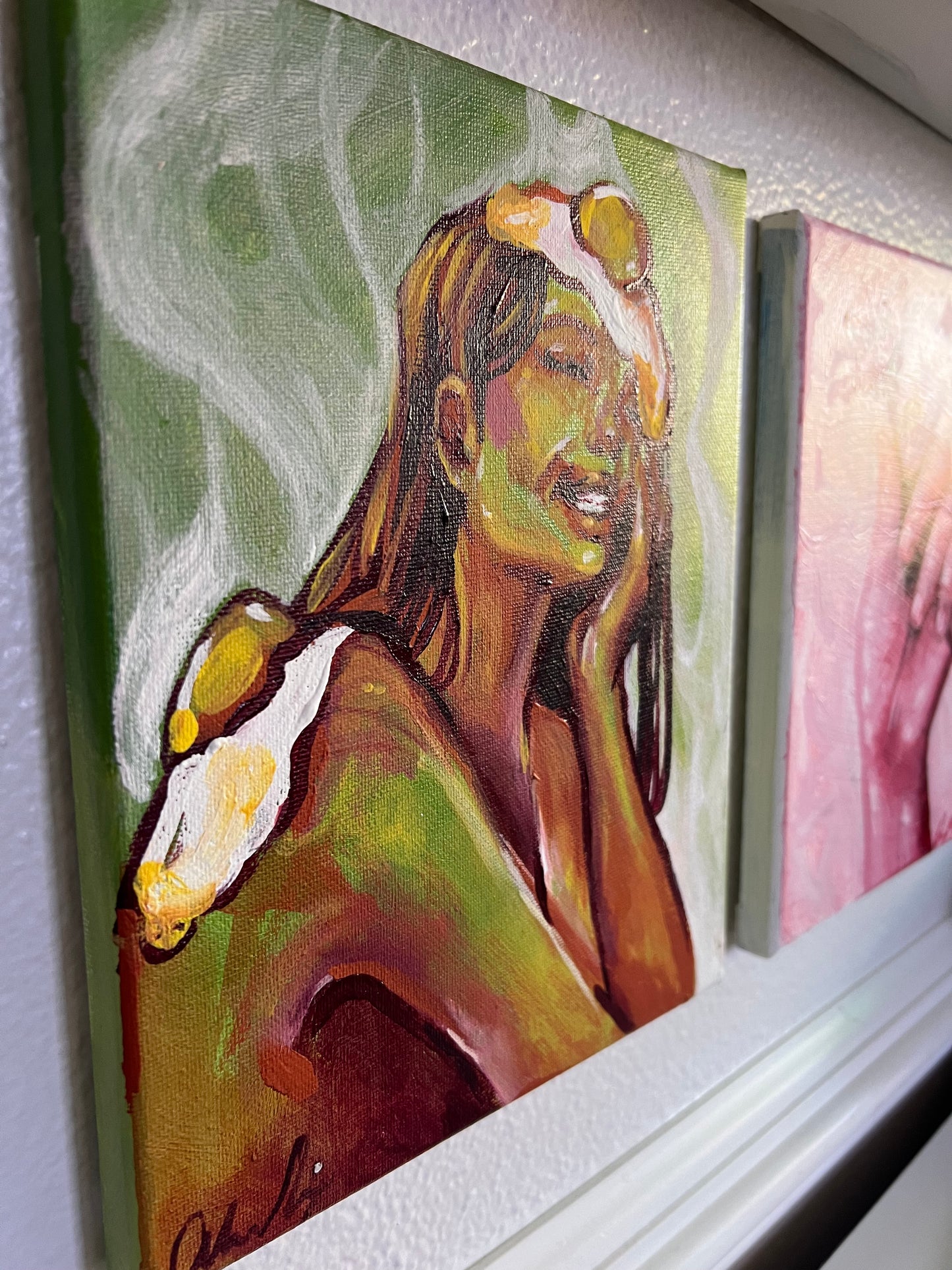 Fried acrylic painting