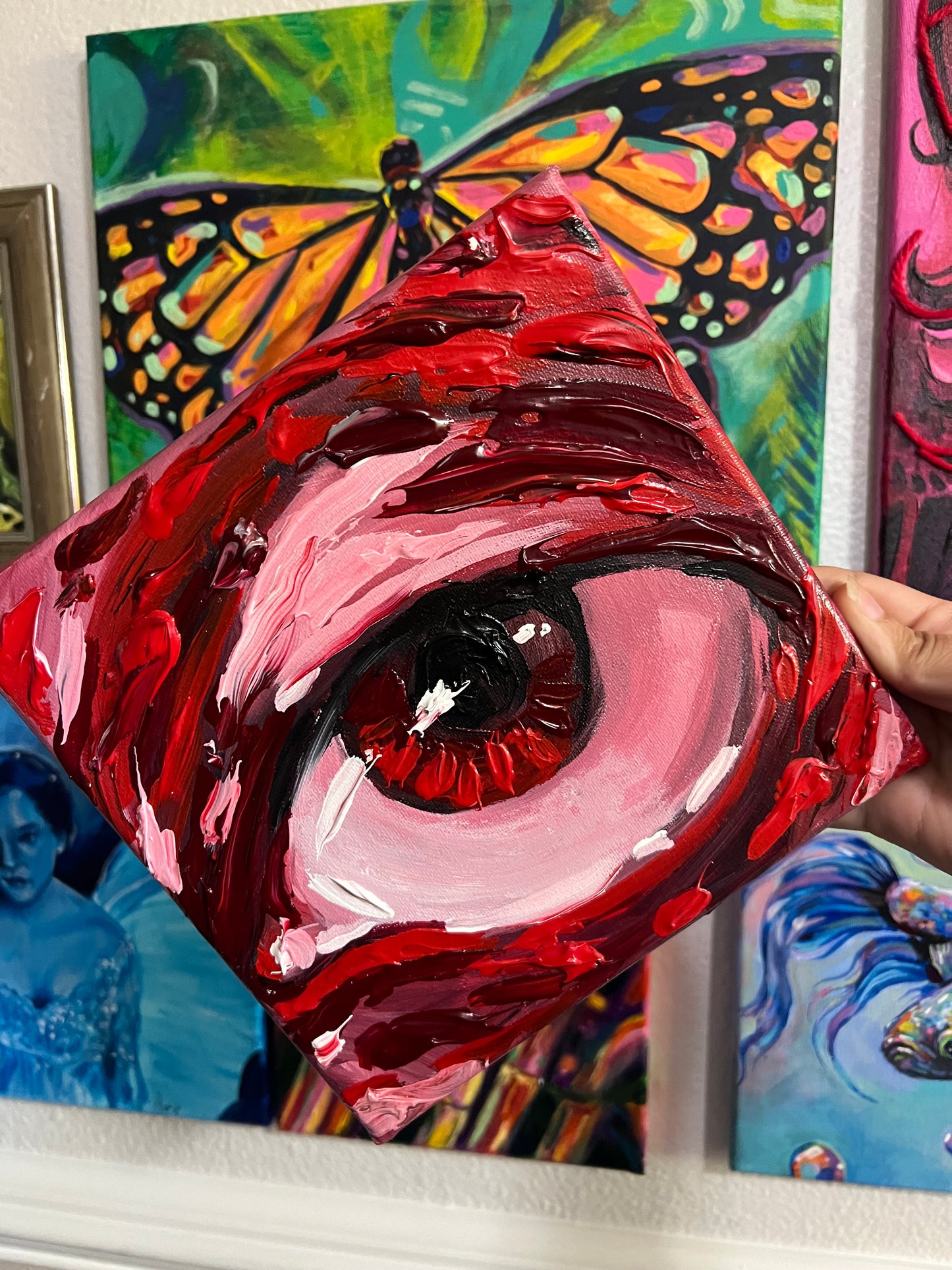 Red eye painting