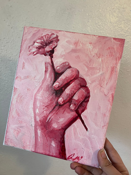 Pink flower offering