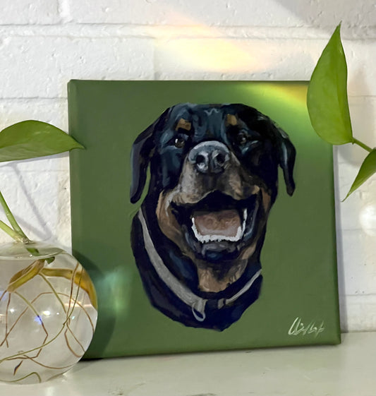 Custom pet portrait 8x8