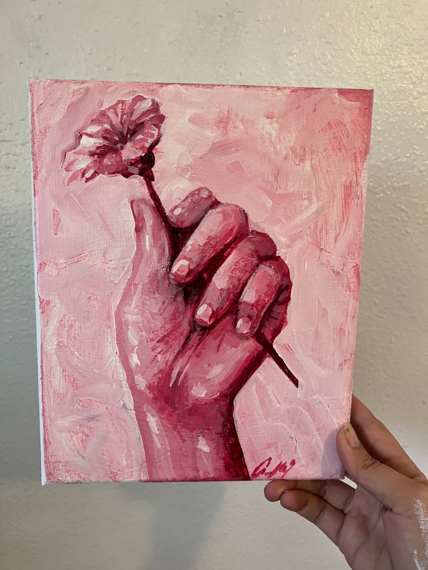Pink flower offering