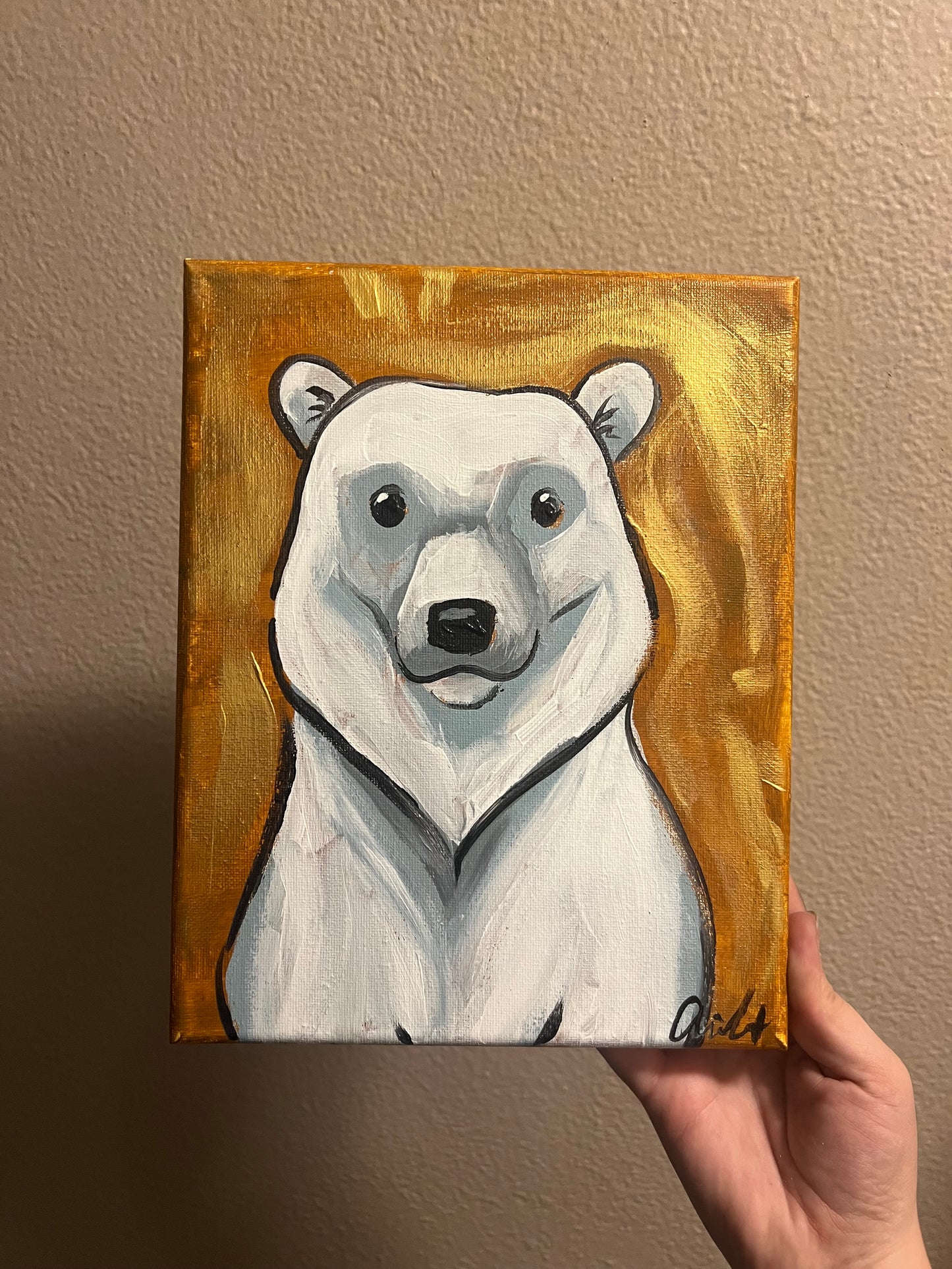 Golden polar bear