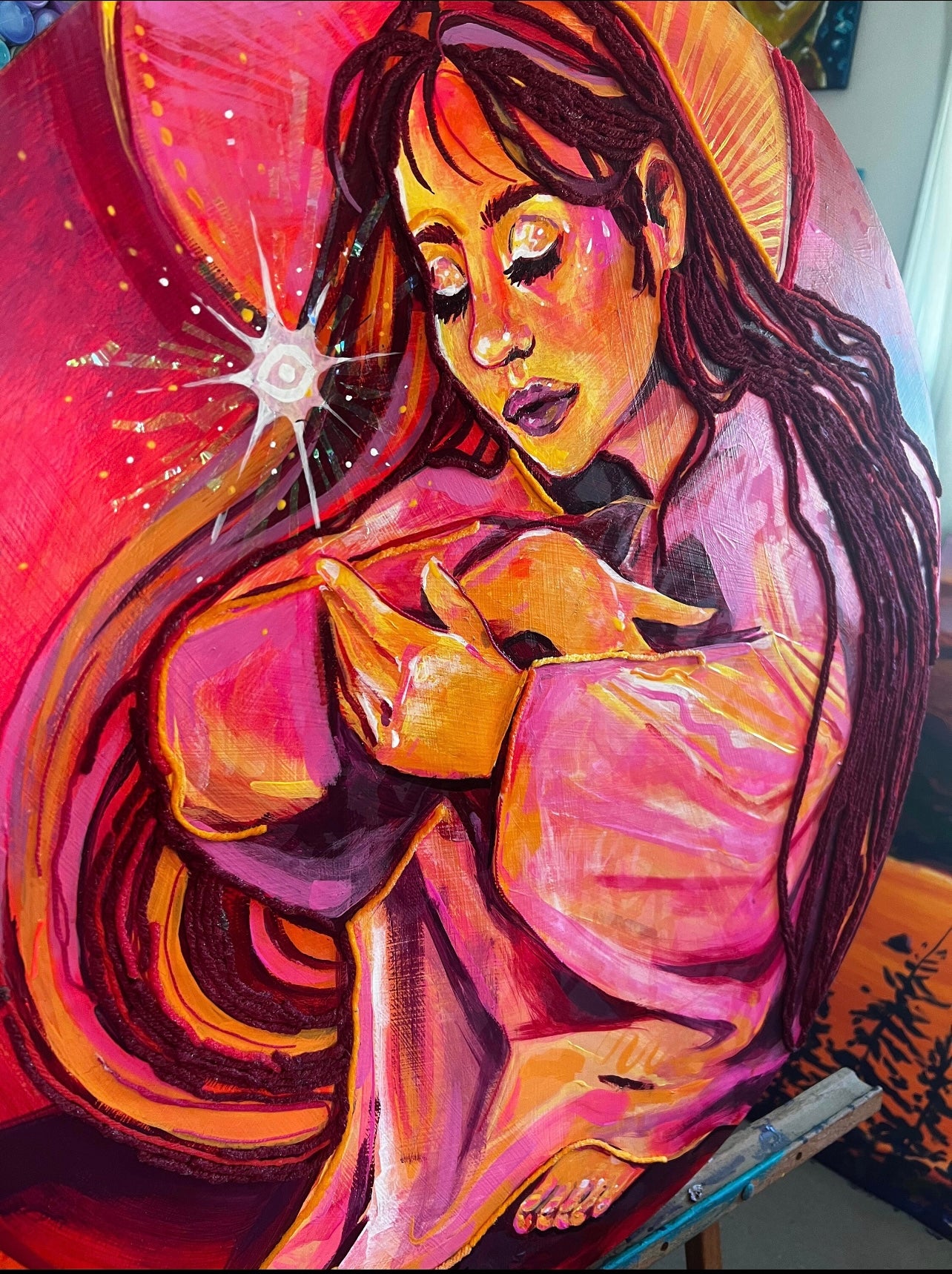 Eye Have Light mixed media painting