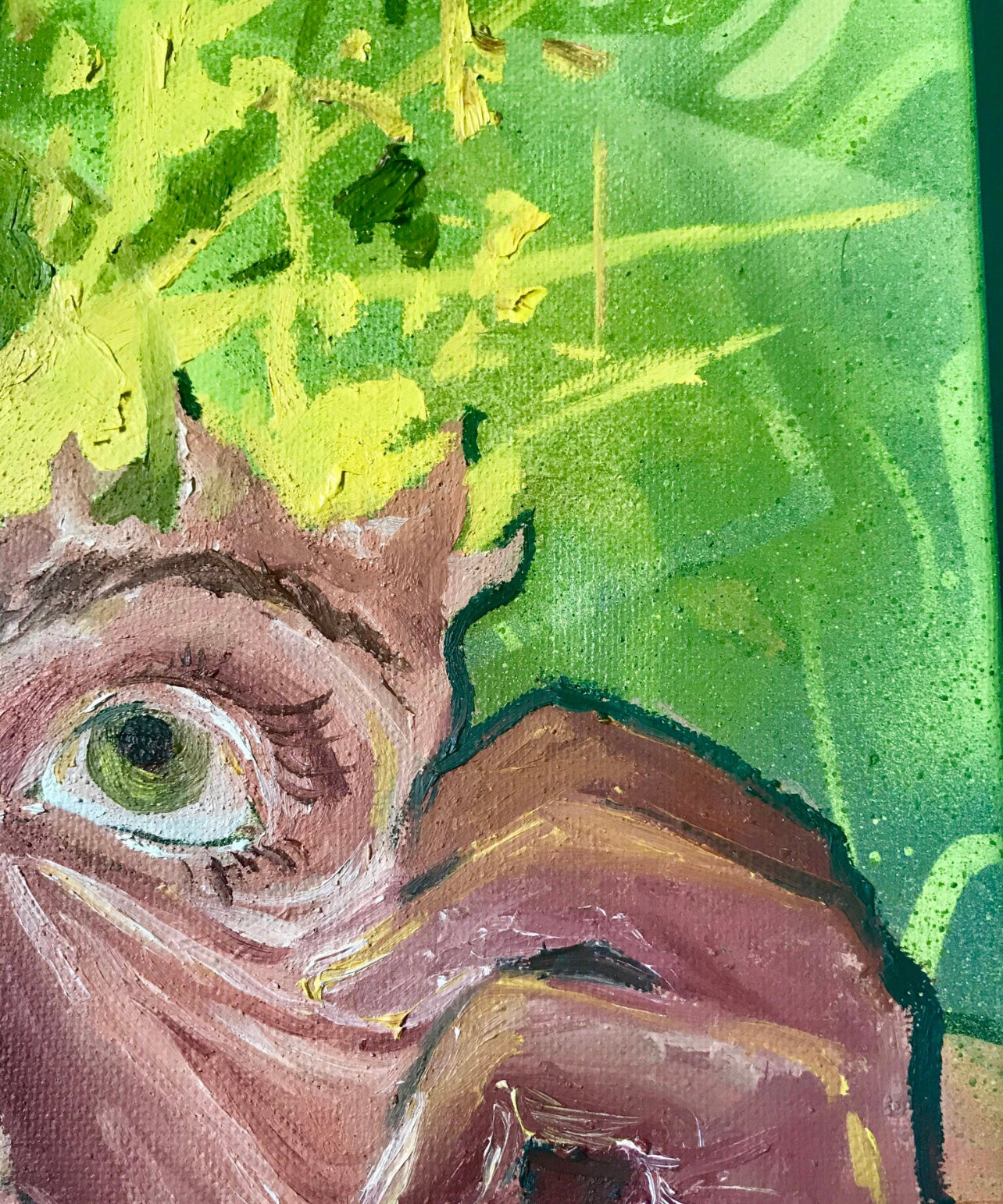 “Exploding Stress” oil painting