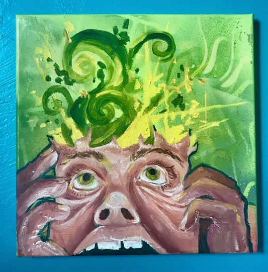 “Exploding Stress” oil painting