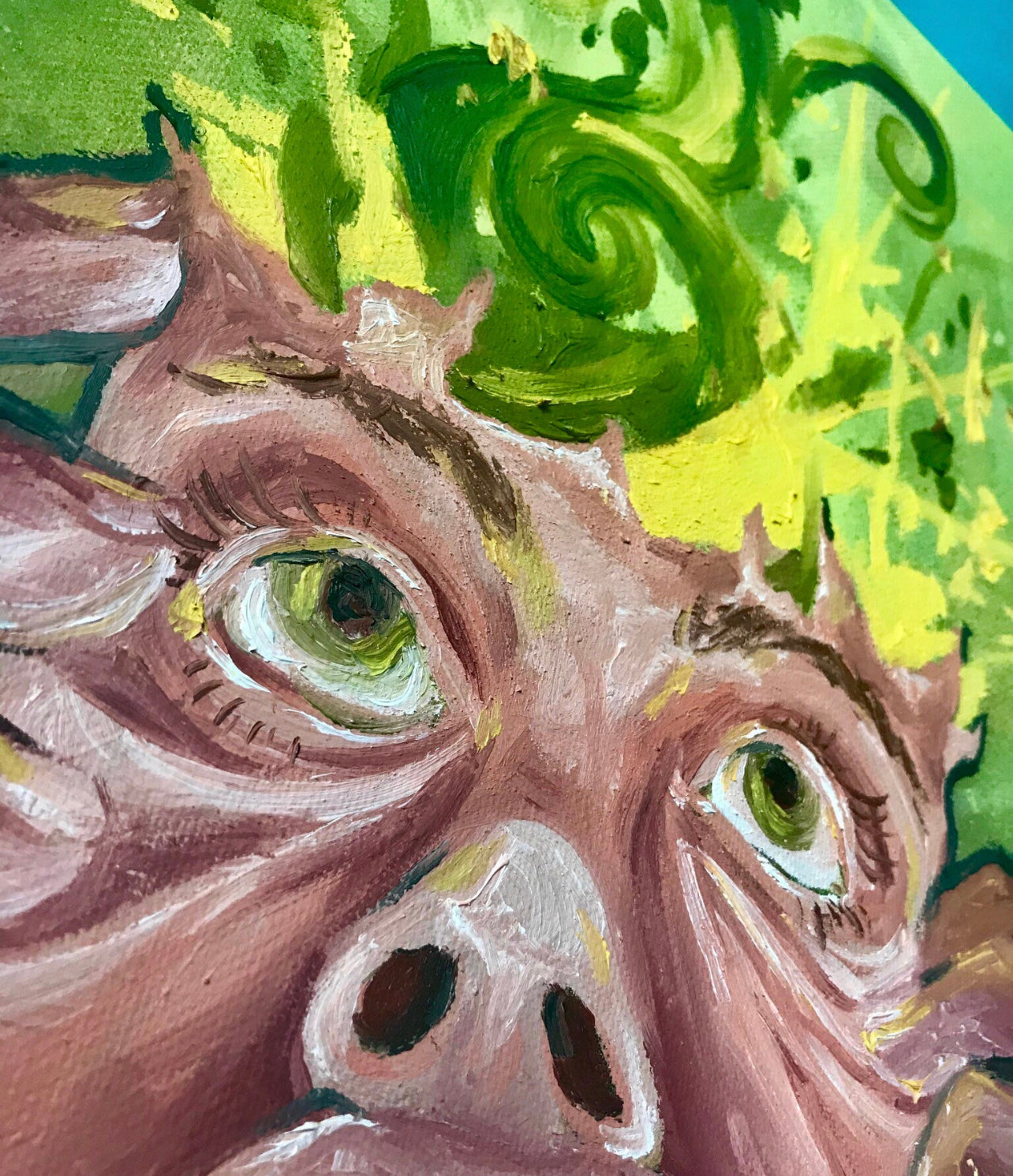 “Exploding Stress” oil painting